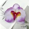 Tela No Tejida de Simulación Flores de Orquídea Phalaenopsis DIY Accesorios para Hacer Tocado Hecho a Mano Pinza para el Cabello Decoración de Pared de Flores para el Hogar