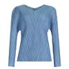 Conjunto Básico de Dos Piezas Color Puro Miyake 2026 Producto Nuevo de Primavera Falda de Dobladillo Ancho Top de Manga Larga con Cuello en V Ropa para Mujer