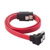 Línea de datos serial de unidad de estado sólido SATA roja, línea de datos sata3.0 de 8 núcleos, 6 GB/s, recta/acodada