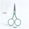 Tijeras de acero inoxidable para cejas tijeras de bordado tijeras de belleza rectas para pestañas herramienta hilo Tijeras de punta cabeza redonda tijeras de belleza
