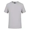 Camiseta de algodón mercerizado de 80 hilos, doble cara, tacto frío, manga corta, cuello redondo, unisex, se puede imprimir o bordar, básica y versátil