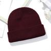 Gorro de Punto Liso para Otoño e Invierno para Hombres y Mujeres, Cálido Acrílico con Logo Bordado, Etiqueta Lavable, Gorro de Punto Versátil
