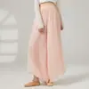 Pantalones de Chifón con Abertura para Danza Clásica Danza Moderna Danza China Pantalones de Práctica de Verano Pantalones de Pierna Ancha de Gasa para Mujer