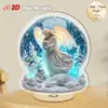 Impresión Plana Transfronteriza 2D Plano Rotación de 360 Grados Escena de Nieve Casa de Pingüinos Decoración de Escritorio Interior y Exterior Festival