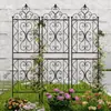 Enrejado Trepador para Clematis Planta Trepadora Rosa Verde Soporte para Flores de Jardín Exterior Poste de Soporte Marco de Hierro Simple para Trepar