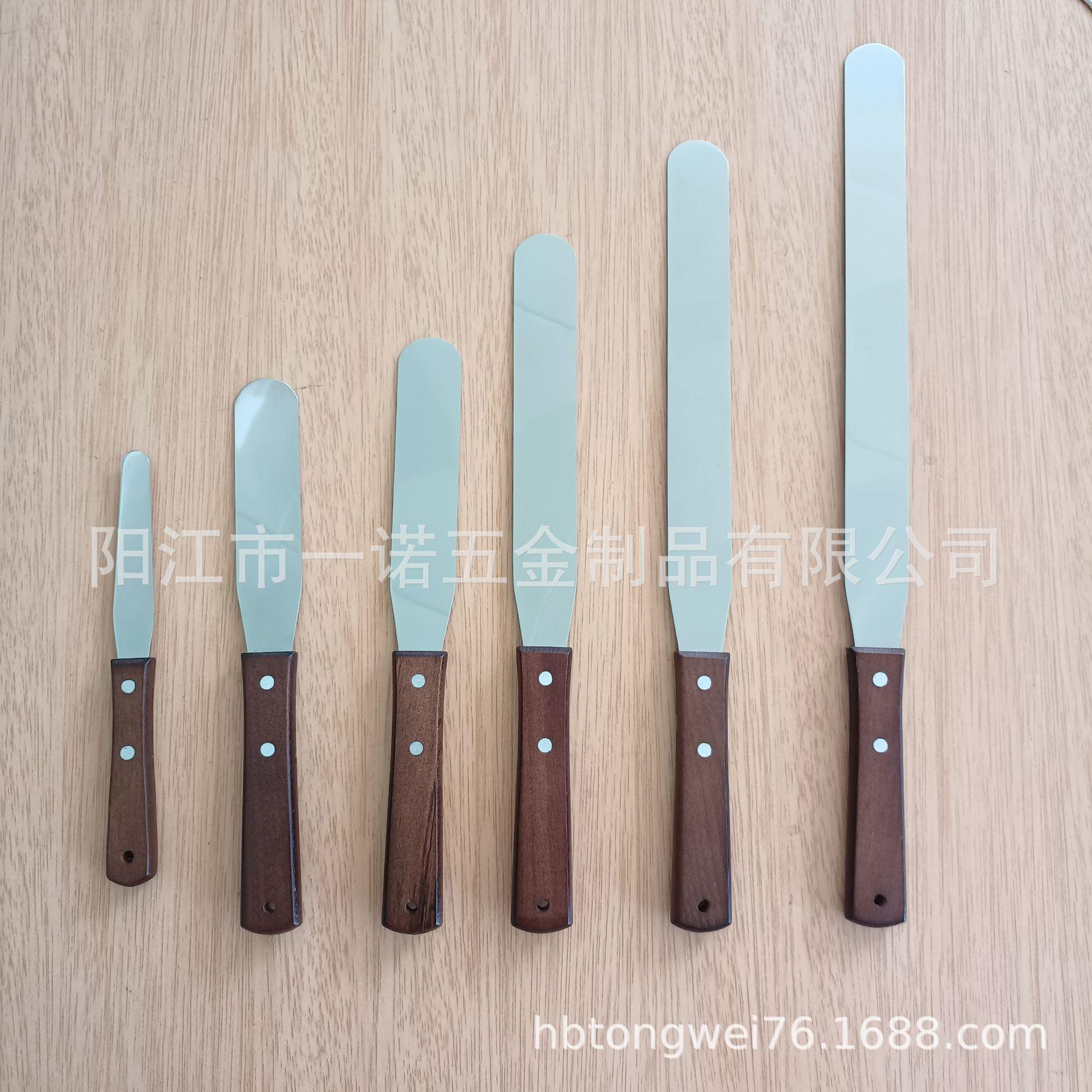陈文棋新金源五金塑胶厂抹刀材料2Cr13.杂木柄奶油刀4-5