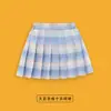 Saia Plissada Xadrez Estilo Novo para Meninas, Anti-Exposição, Versátil na Moda, Saia Curta Estilo Escolar, Uniforme de Escola Primária