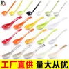 Vajilla de melamina, cucharas pequeñas creativas y duraderas, cucharas de mango largo, cucharas pequeñas para comer, cucharas para sopa ramen, plástico de uso comercial