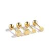 Uñas de oreja minimalistas europeas y americanas de plata S925 con diseño geométrico y cuadrado, estilo japonés y coreano, elegantes y con estilo para mujer.