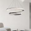 Lámpara de araña minimalista para sala de estar, estilo nórdico moderno, creativa, con anillo circular, luz de ambiente de lujo, diseño italiano, lámpara para dormitorio principal y comedor.