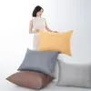 Lujo Accesible de Gama Alta Decoración de Cojín Gris Oscuro y Claro Lino Almohada Modelo Minimalista Moderno Escandinavo Sala de Exposición Oficina de Ventas Almohada Lumbar