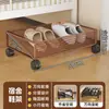 Zapatero bajo la cama del dormitorio, zapatero de almacenamiento bajo la cama del dormitorio del estudiante universitario, simple, ahorrador de espacio, zapatero en capas multipropósito
