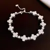 Pulsera de diamantes cuadrados, diseño elegante y moderno de la marca coreana Flu, pulsera delicada y con sentido de la moda, pulsera de celebridades de Internet, recién llegada para mujeres.