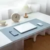 Mouse Pad de Couro Texturizado de Tecido em Estoque de Fábrica, Antiderrapante, Extra Grande, Tapete de Mesa Impermeável para Teclado para Escrita de Estudantes