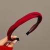 Faixa de Cabelo Vermelha de Natal de Alta Qualidade Outono e Inverno para Mulheres 2022 Nova Faixa de Cabelo de Celebridade da Internet Grampo de Cabelo Retrô Coque de Cabelo Acessório de Cabeça