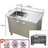 Gabinete de Cocina de Acero Inoxidable 304 Estilo Gabinete Fregadero Lavado de Manos Lavado de Verduras Fregadero de Gabinete Integrado Plataforma de Fregadero de un Solo Tazón