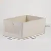 Caixa de Armazenamento de Algodão e Linho com Janela Visível para Casa, Organizador de Armário Estilo Gaveta, Caixa Dobrável para Armazenamento de Roupas com Tampa