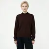 E-commerce Transfronteiriço da Amazon Marca da Moda MAX Autêntico Mesmo Estilo Cor Sólida Gola Redonda Solto Versátil Feminino Suéter Malha
