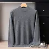 Suéter 100% Cachemir Tejido Cuello Alto Liso Medio Cuello Alto Venta al por Mayor Transfronteriza Versátil Color Sólido Suéter Manga Larga