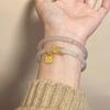 Anillo de cobre dorado con colgante de cosas buenas que pasan, pulsera de cristal, directo de fábrica, ropa antigua Han con joyas