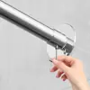Barra telescópica para cortina de ducha sin perforaciones transfronteriza riel curvo en forma de L en forma de U baño barra para ducha de baño acero inoxidable