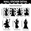 Pegatinas Estáticas de Halloween al por Mayor Silueta Bruja Fantasma Calabaza Pegatinas de Pared Decoración Sala de Estar Pared de Cristal Pegatinas para Ventana