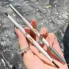 Agite o Tom Explosivo Caneta de Sobrancelha de Cabeça Dupla Extrafina À Prova d'Água Resistente ao Suor Duradoura Nova Caneta de Sobrancelha Extrafina Essencial para Iniciantes Artefato para Sobrancelha