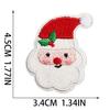 Pegatinas de tela bordadas con tema navideño, pegatinas de parche de manzana de dibujos animados, material de polvo brillante, ardilla pequeña, logotipo bordado de computadora, venta al por mayor