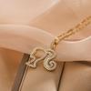 Aogu Nicho Europeo y Americano Cobre Chapado en Oro Real Zircón Belleza Geométrico Colgante Collar Femenino Moda Ins Lujo Accesible Cadena Clavícula