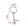 Llavero de Acero Inoxidable, Colgante de Llavero Engrosado y Endurecido, Accesorios para Llaveros DIY Hechos a Mano