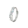 Anillo de Pareja Original Tichia con Lazo de Plata de Ley S925 Diseño de Nicho Esmalte de Alta Gama Luminoso Anillo Abierto