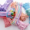 Dia das Crianças Twist Stick Cor Macaron Topo Veludo Imitação Buquê de Flores de Varas Materiais de Florista DIY Feitos à Mão Loja de Flores
