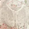 Chal de encaje con dulce borde de encaje, chal vintage de doble capa, estilo Lolita, suave y cálido