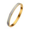 Joyería de moda europea y americana de comercio exterior, pulsera de acero inoxidable con cierre dorado para mujer, versión estrecha, pulsera de acero de titanio.