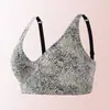 Vendas diretas do fabricante, transfronteiriço TK popular europeu e americano Temu sutiã sexy com estampa de leopardo, lingerie sem costura para modelar a lateral e realçar as costas para mulheres