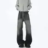 Ropa Popular para Hombre / Novedad de Primavera Estilo Americano High Street Peso Pesado Jeans Versátiles de Longitud Completa para Hombres y Mujeres, Corte Holgado con Ligero Desflecado
