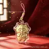 Año de la Oveja Colgante Llavero Dorado Zodiaco Oveja Rica Dibujo Animado Oveja Flor Rica Hilo Rojo Empaque Caja de Regalo Souvenir Personalizado
