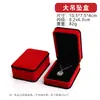 Caja de Terciopelo Roja con Borde Negro Set de Caja para Anillo Colgante Pulsera Collar Caja de Almacenamiento de Joyería Caja de Joyería Caja de Regalo