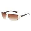 Gafas de Sol Retro Francesas Y2K Milenio Hot Girl para Mujer, Sin Marco con Pedrería, Accesorios Inspirados en la Tecnología, Gafas de Sol de Estilo Ins de Nicho