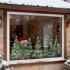 Decoraciones navideñas, copos de nieve del bosque, piñas, pegatinas electrostáticas para puertas de cristal, decoraciones para ventanas y centros comerciales, creando una atmósfera festiva