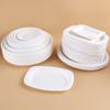 Plato de Pulpa Desechable, Plato de Cena Biodegradable Comercial Sin Lavado, Plato Redondo para Pastel, Bandeja Gruesa Estilo Picnic Camping