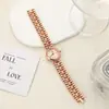 Novo Relógio de Pulso Feminino de Quartzo com Pulseira, Design de Moda Retro Redondo de Luxo Leve Cravejado de Diamantes, Sofisticado, Exquisito, Versátil