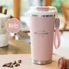 Taza de Café de Doble Uso SITARAYURI a la Moda para Hombres y Mujeres, Taza de Viaje Portátil, Taza de Pareja con Compartimento para Té