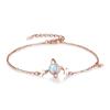 Elegante Pulsera Planeta Aurora para Mujer Pulsera Planeta Piedra Luna Fresca y de Alta Gama Joyería de Mano Literaria