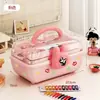 Caixa de Armazenamento de Acessórios de Cabelo Infantil Menininha Menina Elástico Grampo Faixa de Cabelo Tiara Multicamadas Grande Capacidade Caixa de Joias de Mesa