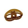 Estilo coreano Retro Marrom Simples All-match Oval Double Loop Bagel Médio Grampo de Cabelo Clipe de Tubarão para Tomar Banho e Sair