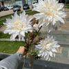 Fábrica de flores de simulación de boda, 4 cabezas, ramas altas, plantación de cabello, dalia, peonía, decoración de boda, flores falsas, flores al por mayor