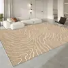 Tapete de Chão Sofá de Baía Estilo Cream Luxo Leve, Tapete Lavável Antiderrapante para Quarto ao Lado da Cama, Tapete para Mesa de Centro da Sala de Estar