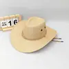 Chapéu Versátil de Proteção Solar de Verão Linho Viagem Pesca Praia Pastagem Chapéu de Palha Masculino e Feminino Chapéu de Cowboy Ocidental