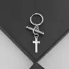 Pendientes de Clip para Oreja con Hebilla Ot Estrella Cruzada Cuadrada Pendientes Unisex Accesorios para Oreja de Nicho de Gama Alta